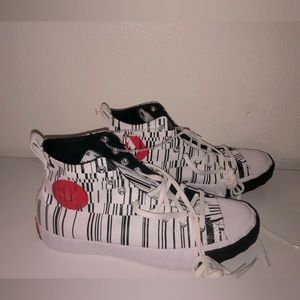 Converse UNTIL3D High Translucent Barcode White University Red Sz 11 Rare